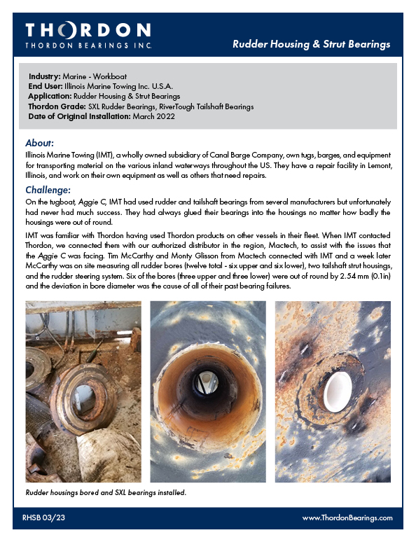 AppRef-Rudder Housing Strut Bearings