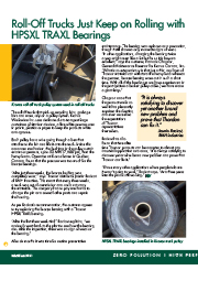 Roll-Off Trucks Just Keep on Rolling with HPSXL TRAXL Bearings