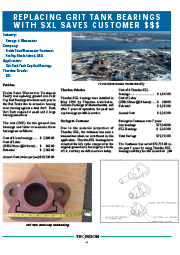 Replacing Grit Tank Bearings with SXL Saves Customer Money