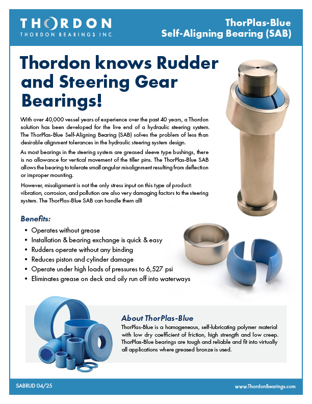 ThorPlas-Blue Self Aligning Bearing-Marine Brochure