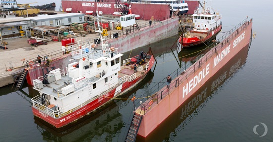 ThordonNews-Apr20-social CCG Caribou Isle CCG Ile Saint Ours in Drydock at Heddle Marine