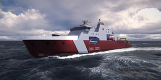 Image rendering of the Arctic and Offshore Patrol Ships (AOPS