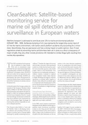 CleanSeaNet detecting spills via satellite